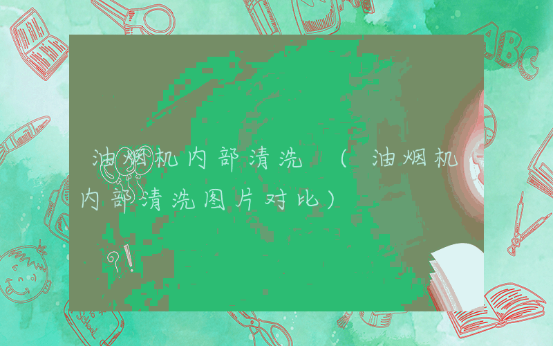 油烟机内部清洗 (油烟机内部清洗图片对比)
